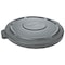 Rubbermaid Commercial Round Flat Top Lid, for 55gal Round BRUTE Containers, 26.75" dia, Gray FG265400GRAY - alternate 1